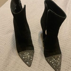 Betsey Johnson suede stiletto booties